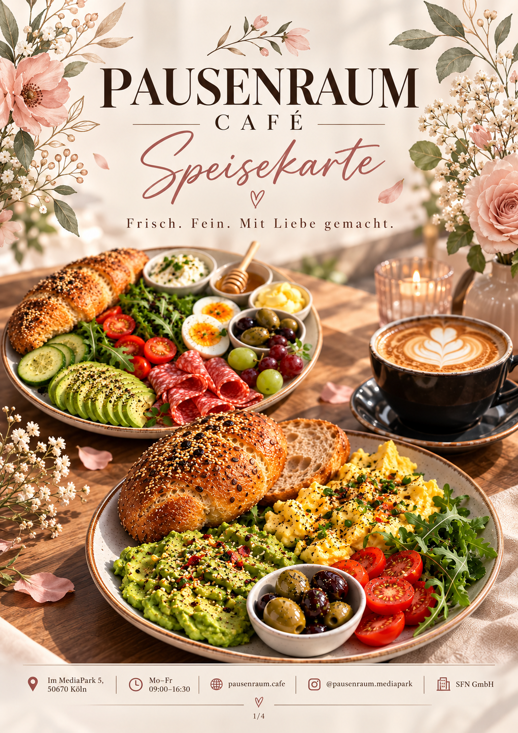 Pausenraum Speisekarte Cover